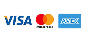 Visa, Master, AE (PayPal, Stripe)
